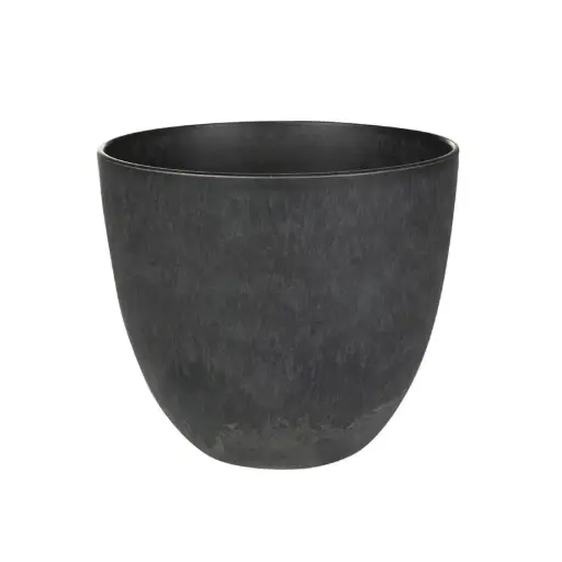 [V166531] Artstone Topf Bola schwarz D23 H20
