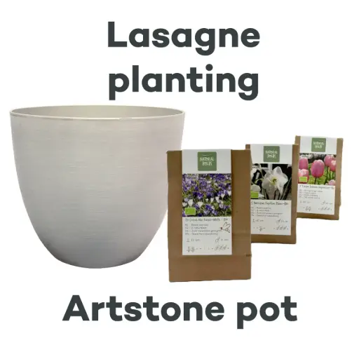 [AC99095] Kollektion Lasagne mit Topf Artstone Cloudy - BIO