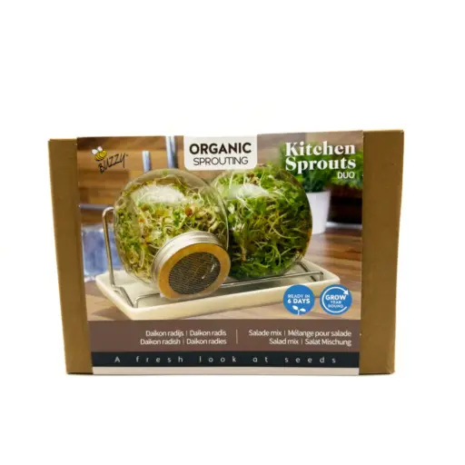 [Buzzy-085388] Daikon-Rettich- und Salatmischung-Anbauset – Keimgemüse – BIO